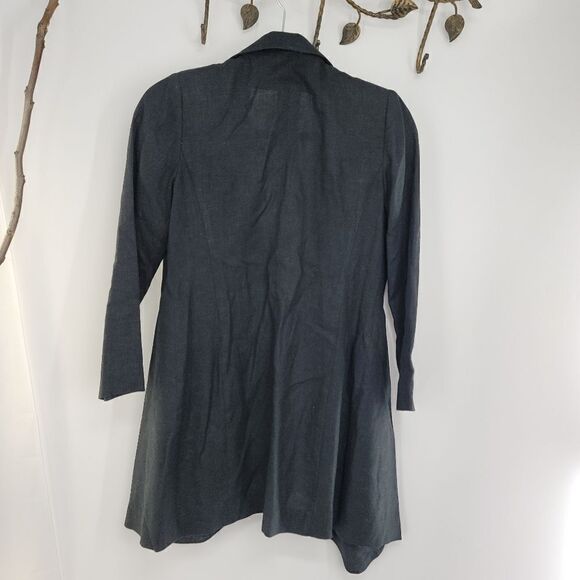 Wendy Harrison Beverly hills linen ruffle open front jacket - Picture 2 of 3